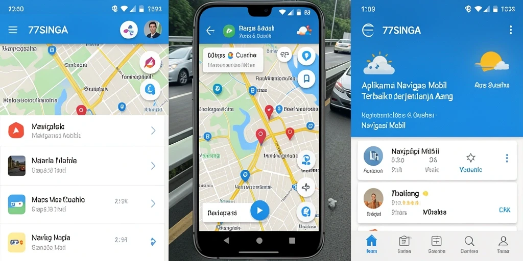 Antarmuka 77SINGA yang ramah pengguna untuk navigasi mobil.