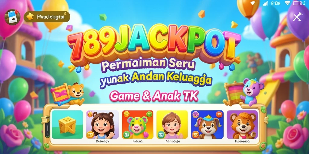 Antarmuka interaktif dan warna-warni 789JACKPOT untuk Anak TK.