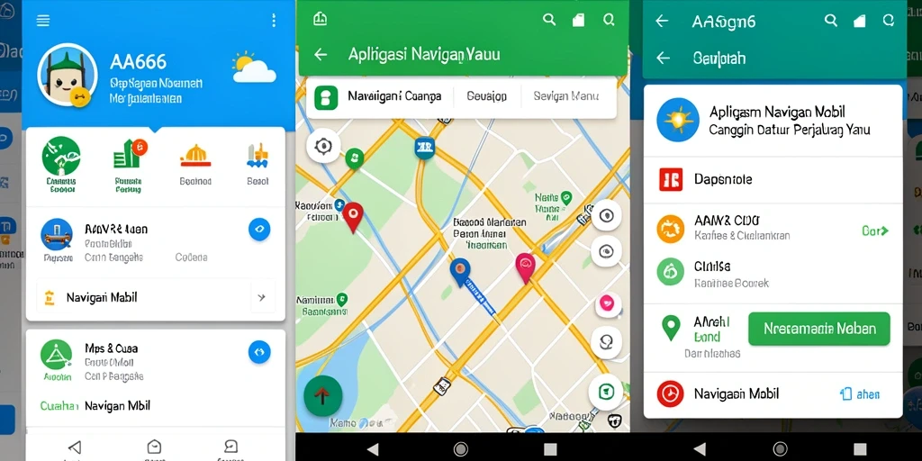 Antarmuka AA666 dengan fitur navigasi yang interaktif dan informatif.