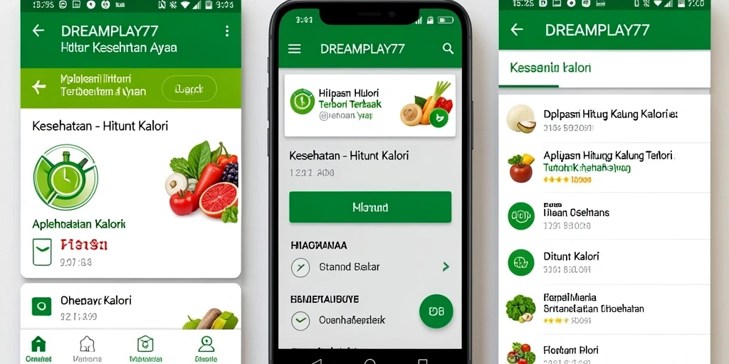 Screenshot Dreamplay77 menampilkan antarmuka hitung kalori yang user-friendly.