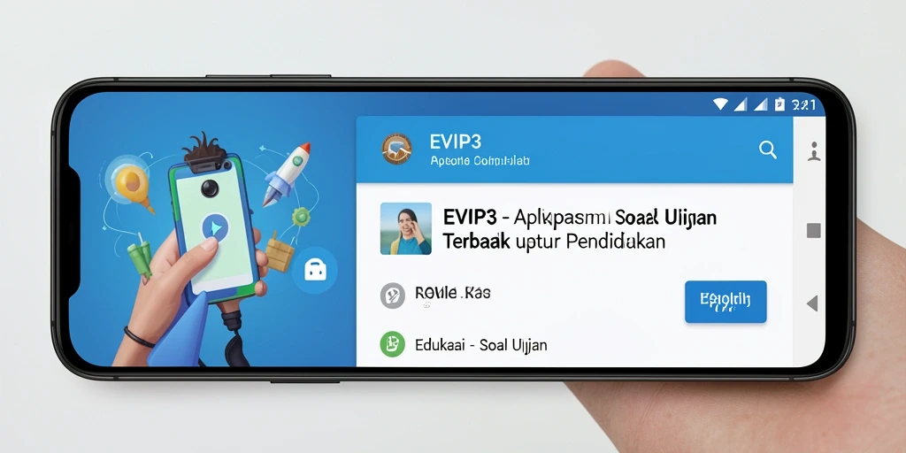 Antarmuka EVIP3 yang menarik dan fungsional untuk belajar soal ujian.