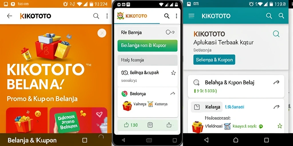 Antarmuka utama KIKOTOTO yang menampilkan berbagai promo dan kupon menarik.