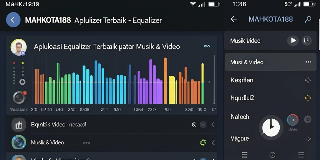 Tampilan antarmuka aplikasi MAHKOTA188 dengan fitur Equalizer yang responsif.