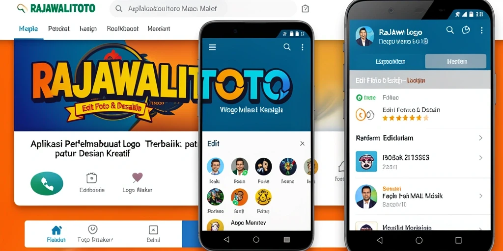 Antarmuka RAJAWALITOTO yang user-friendly untuk membuat logo.