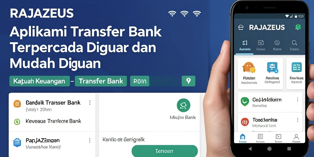 Tampilan antarmuka RAJAZEUS yang ramah pengguna untuk transfer bank.