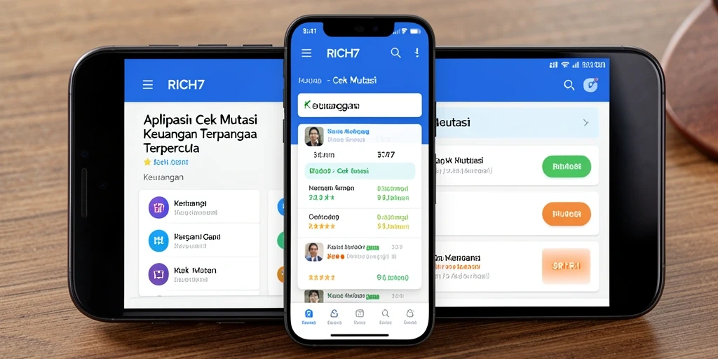Tampilan antarmuka pengguna RICH7 untuk cek mutasi keuangan.